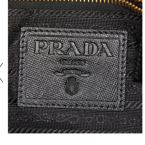 PRADA NYLON SHOLDER/CROSSBODY BLACK BAG WITH FUR DETAIL - Picture 4 of 9